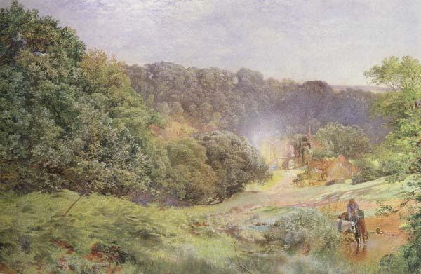 Alfred William Hunt,RWS Finchale Priory (mk46) oil painting picture